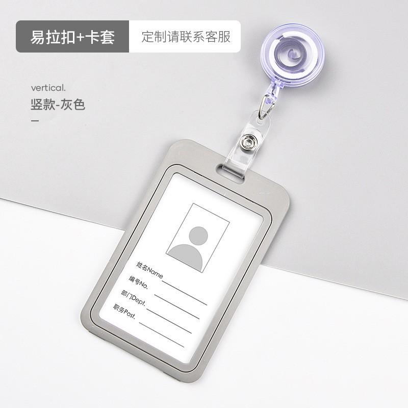 ID Name Badge Credit Card Holder Employee's Staff Work Card Cover with Retractable Badge Reel Pass Bus Card Sleeve
