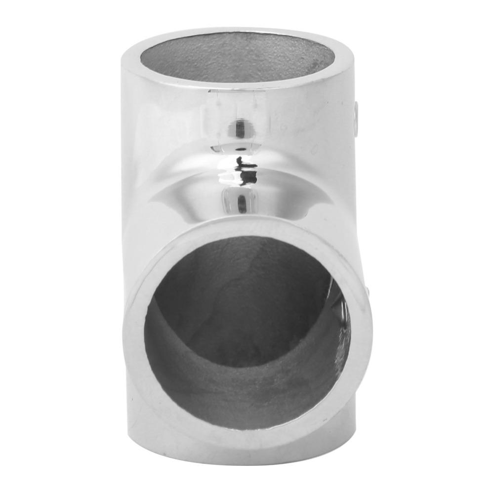 90 Degree Pipe Connector Polished Deck Hand Tee Boat Handrail Tee  Marine Yacht Boat Deck Railing