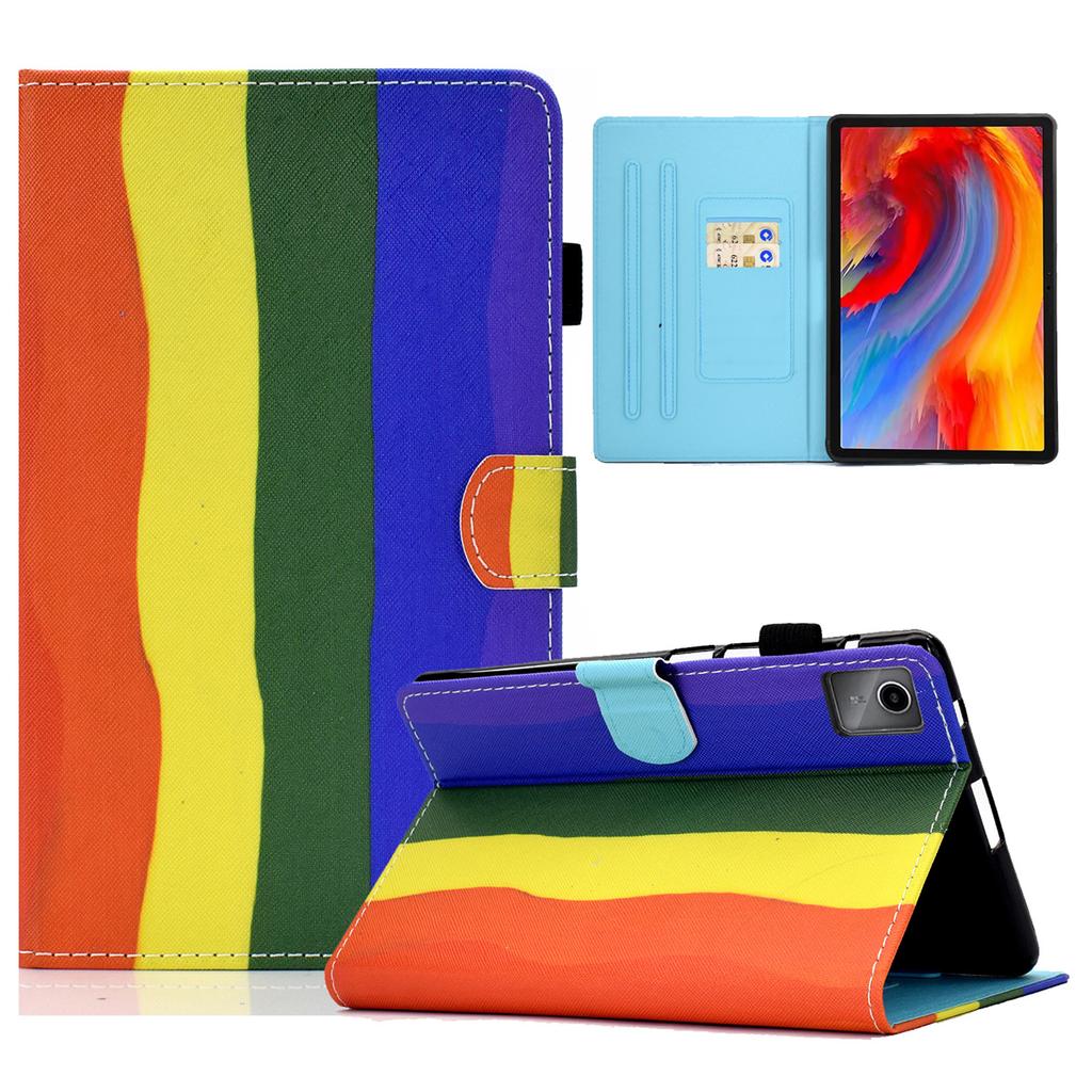 For Lenovo Tab M11/Xiaoxin Pad 11 2024 Leather Case Pattern Printing Tablet Cover with Card Slots