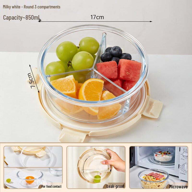 Qiwei Round Glass Food Storage Container