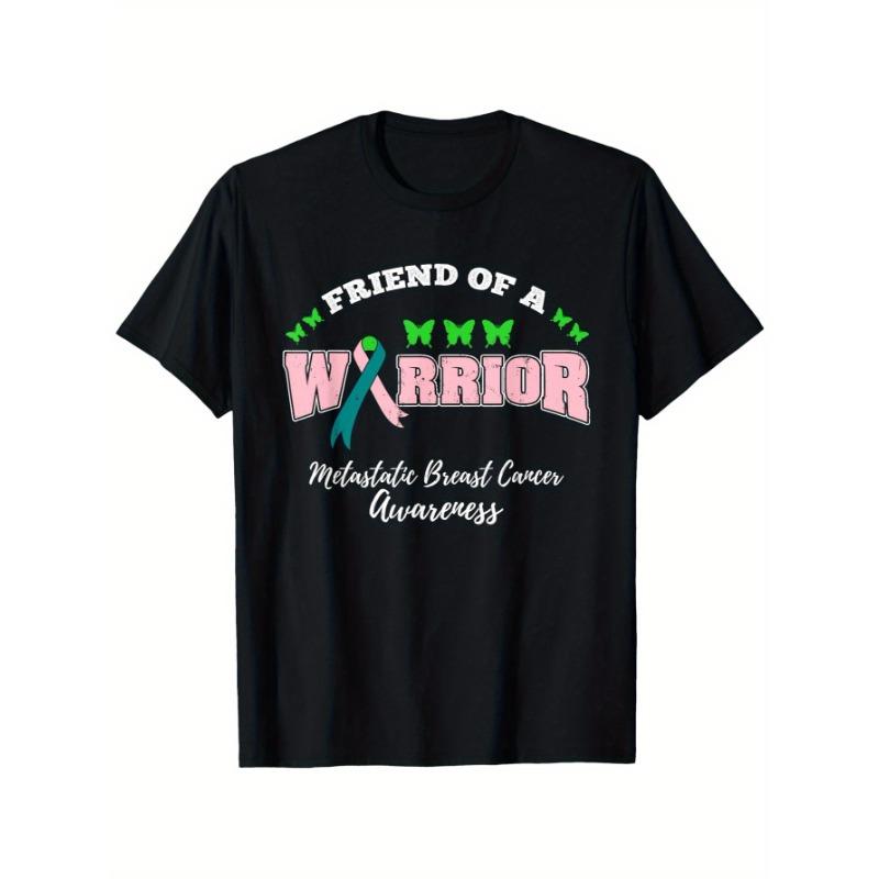 Mens and Womens Breast Cancer Awareness Warrior Friends Design Pink Ribbon with Male Breast Cancer Theme Unisex Urban Style S