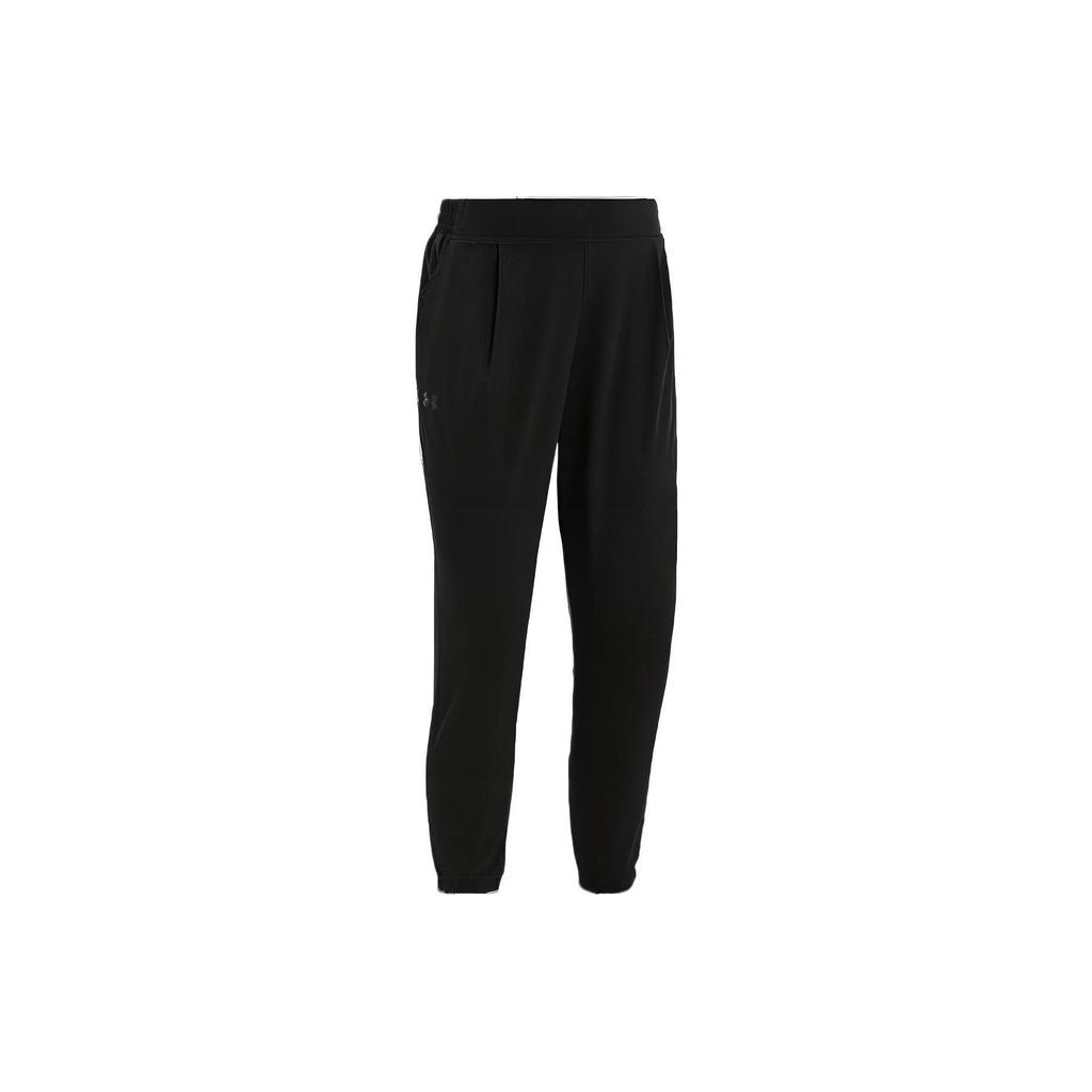 Under Armour Solid Color Elastic Waist Joggers Women Bottoms Black 1368610-001