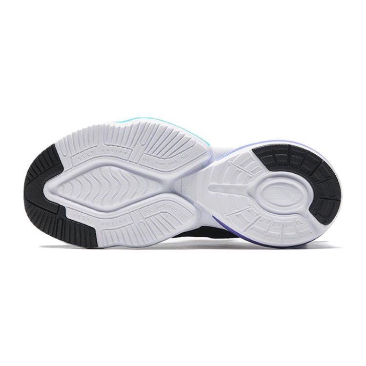 Anta Kids Lingyun Comfortable Sports Non-Slip Wear-Resistant Low-Top Running Shoes Kids Running Shoes Black Blue Purple 312325551H-3