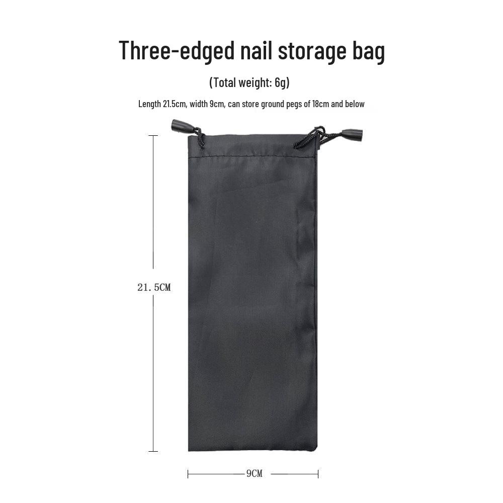 18cm Aluminum Alloy Triangular Tent Stake - Windproof & Reinforced with Rope, Outdoor Ground Accessory