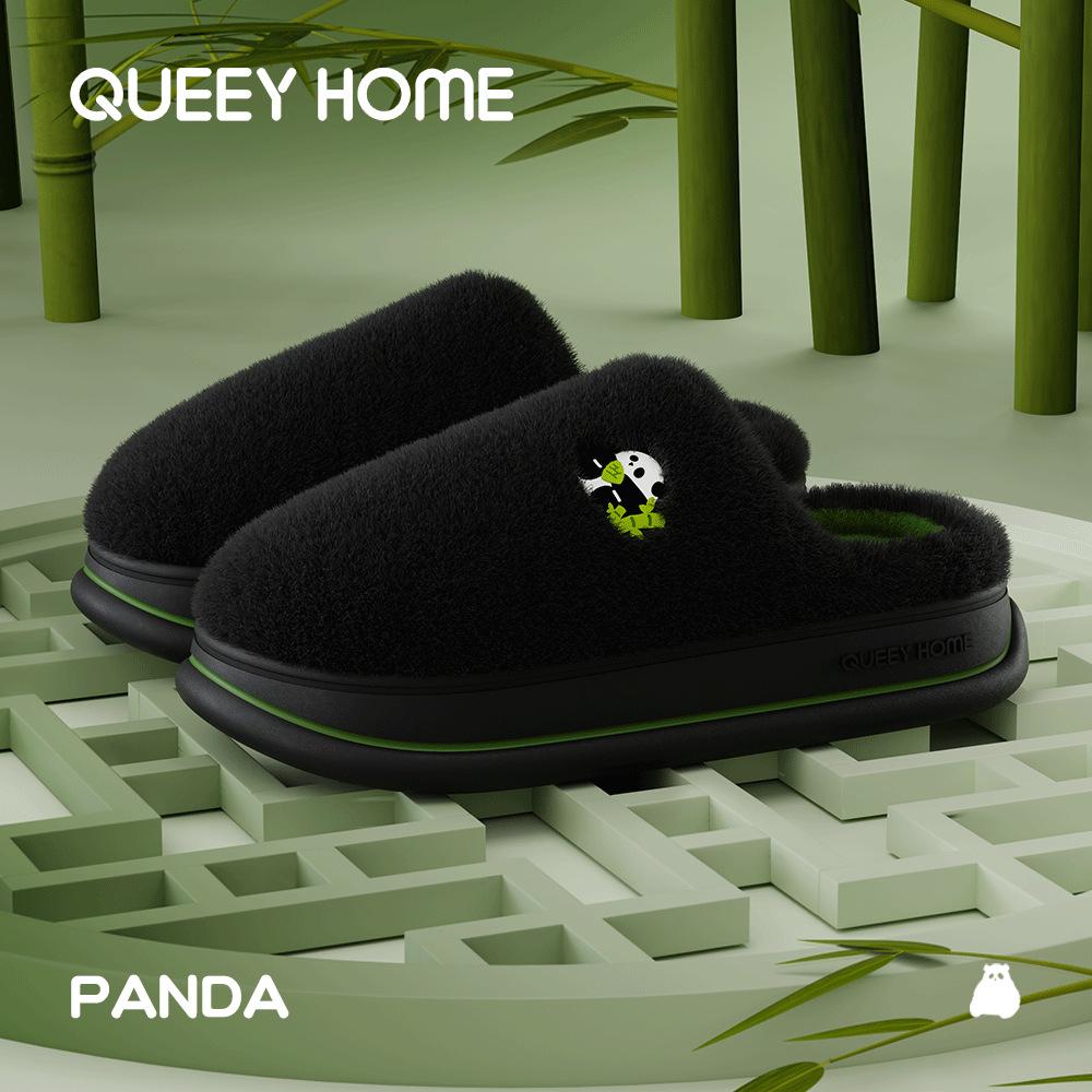 

Cotton slippers women s autumn and winter 2025 new couple home cartoon warm fluffy cotton drag men s winter 44-45