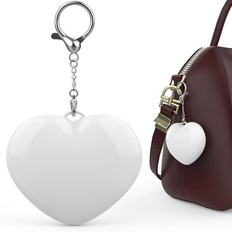 Heart Shaped LED Night Light Keychain USB Rechargeable Easy Carry Soft Glow Portable Lamp for Backpack Night Outings