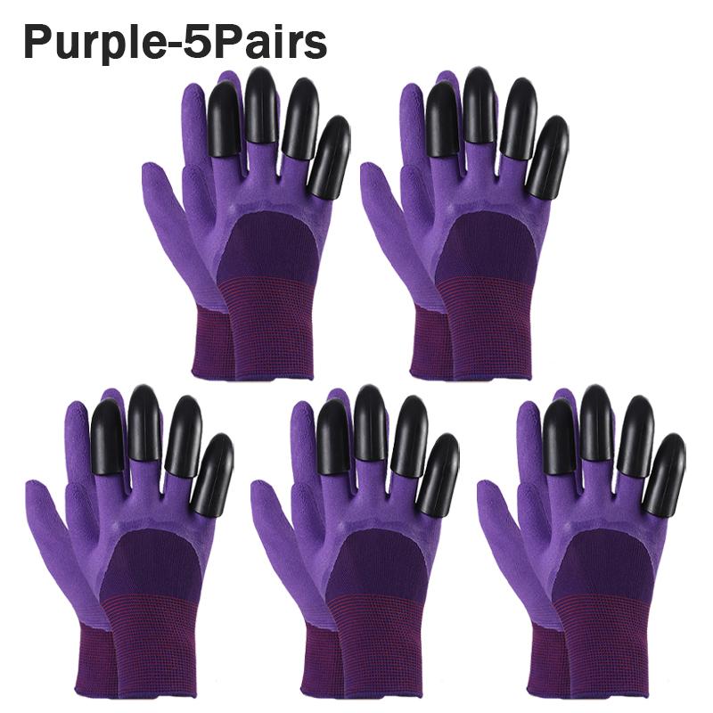 1-10Pairs Gardening Gloves with Claws Latex Work Gloves Waterproof Anti Slip Durable Planting Digging Outdoor Work Gloves