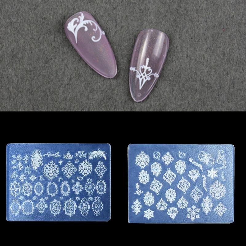 Silicone Nail Art Handicrafts Moulds DIY Nail Tools Accessories Nail Carving Molds Silicone Material for Nail Decoration