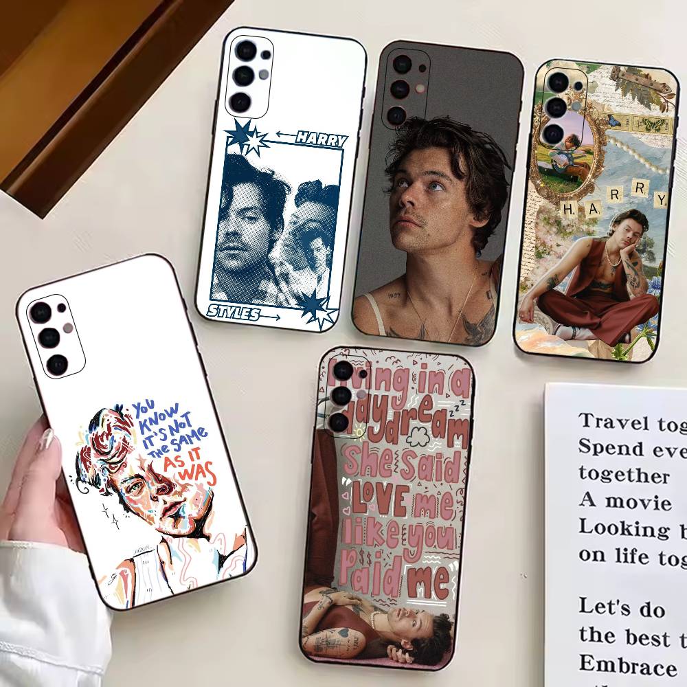 H-HaRRy Music S-Styles Phone Case For Samsung S25,S24,S21,S22,S23,S30,Ultra,S20,Plus,Fe,Lite,Note,10,Black Cover