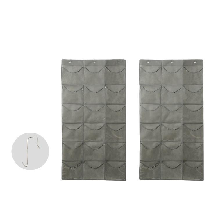 

Breathable Hanging Holder With 18 Visible Pockets Designed For Quick Access To Small Belongings серый