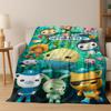 26 Style Octonauts Barnacles Cartoon Flannel Blanket,Warm and Cozy Soft Throw Blanket for Home Bedroom Bed Sofa Cover Kids Gift