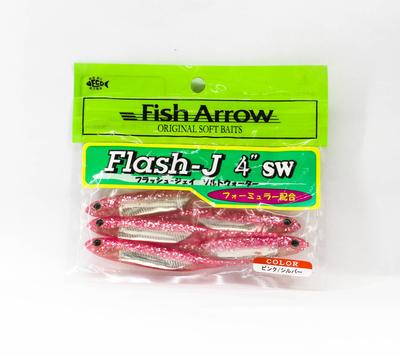 Fish Arrow Soft Lure Flash J SW 4 Inch 5 Piece Per Pack #101 (9662)