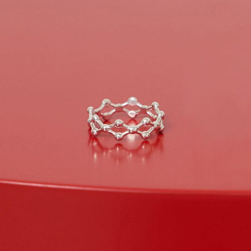 geegee [silver925] lace chain ring