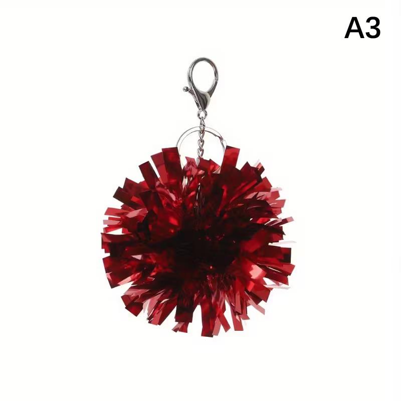 Kolorowe breloczki pomponowe cheerleaderskie Cheerleading Breloczek Zawieszka Folia Torba Wisiorek Uroczystość Upominki Akcesoria do tańca