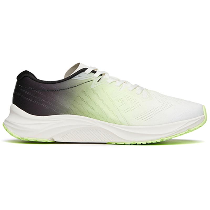 Anta Asphalt Road Fighter 1.0 Durable Breathable Low Top Running Shoes Men's White Green Black Sneakers 112215590R-7