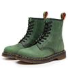 Lei Yu high-top Crazy Horse green boots women's classic retro short boots men's genuine leather first-layer small leather shoes round