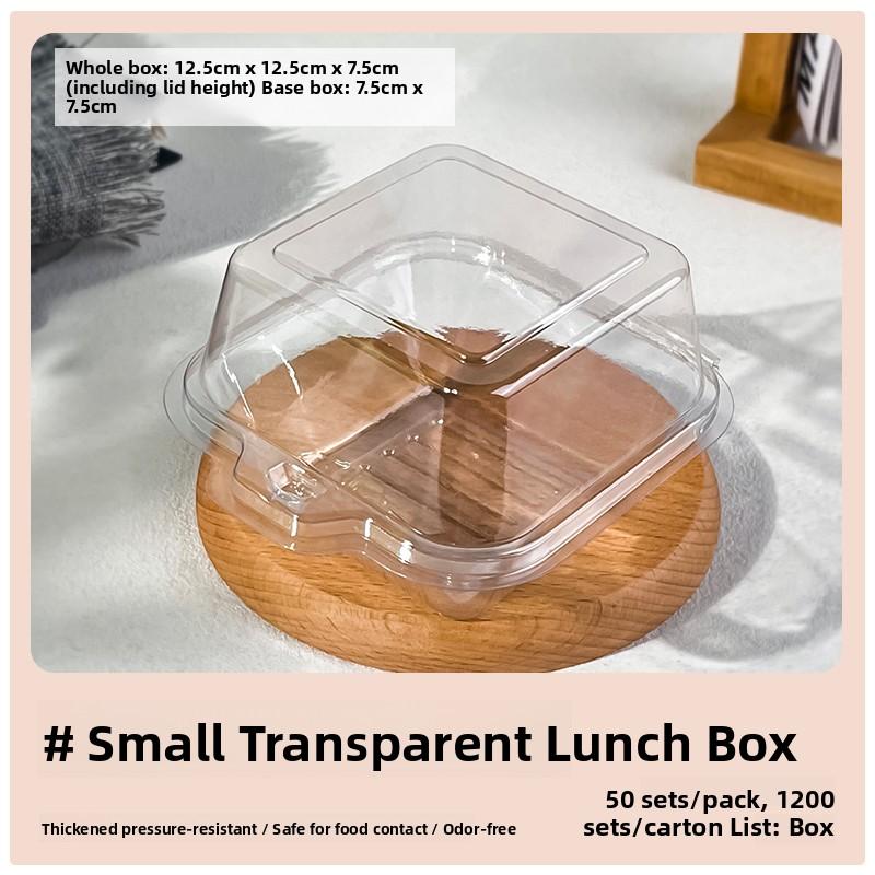 Transparent Tiramisu Packaging Box Cake Dishes Mousse Cutting Sweet Dessert Baking Western Pastries Separation Packing Box