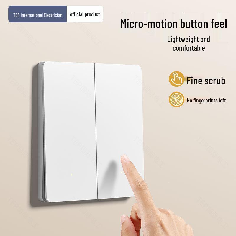 Mijia APP Smart Switch Control Panel with Mesh 2.0: Enables Whole-house Voice-controlled Lighting, Compatible with Single/zero Fire Setups.