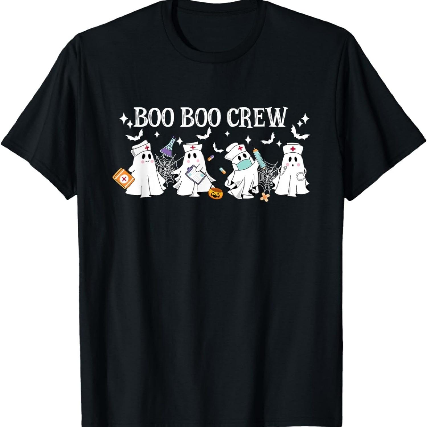 Команда  Бо-Бо  Призрак-Медсестра Смешная Хэллоуинская Футболка S