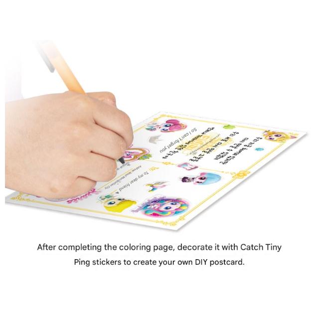 Made in Korea – Shooting Star Catch! Teenieping Season 5 Postcard Watercolor Coloring Set