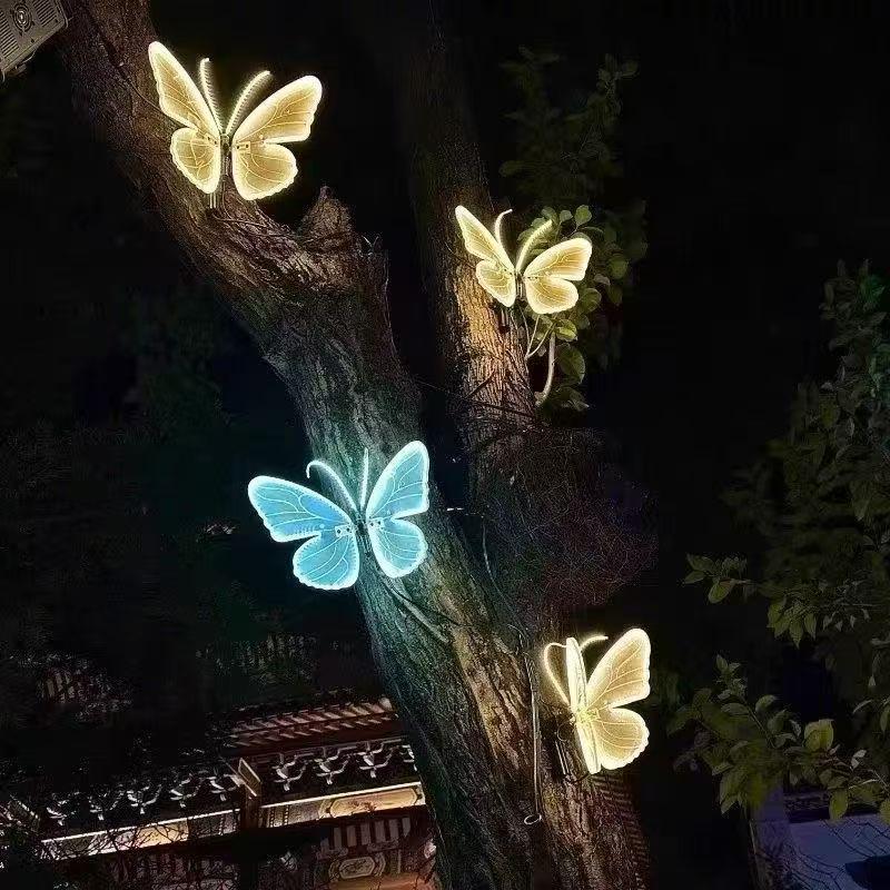 Outdoor Scenic Butterfly Lights: Dynamic LED Insect-Shaped Decor for Parks