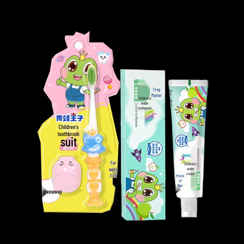 

Frog Prince Kids Toothbrush and Apple Toothpaste Set
