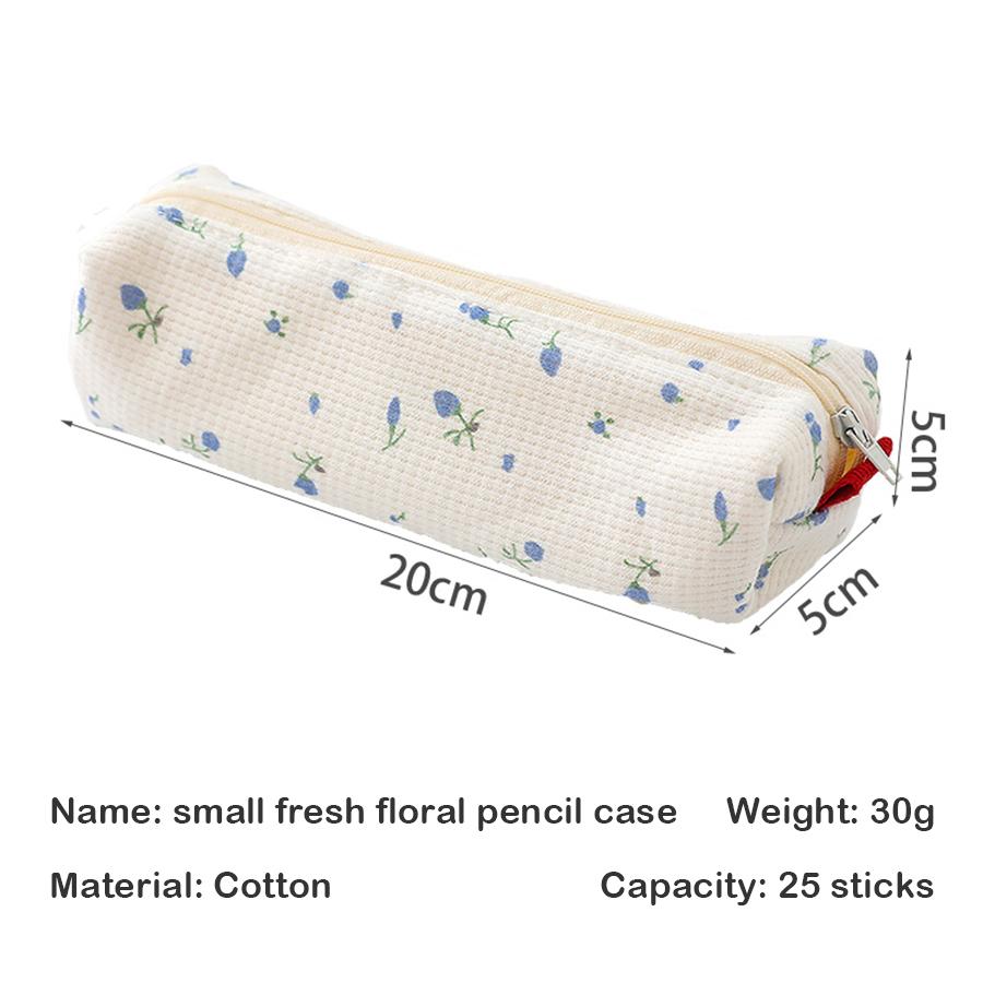 

Kawaii Pencil Case Homemade Simple Small Floral Pen Bag Cute Mini Stationery Storabag Learning Office Supplies Stationery