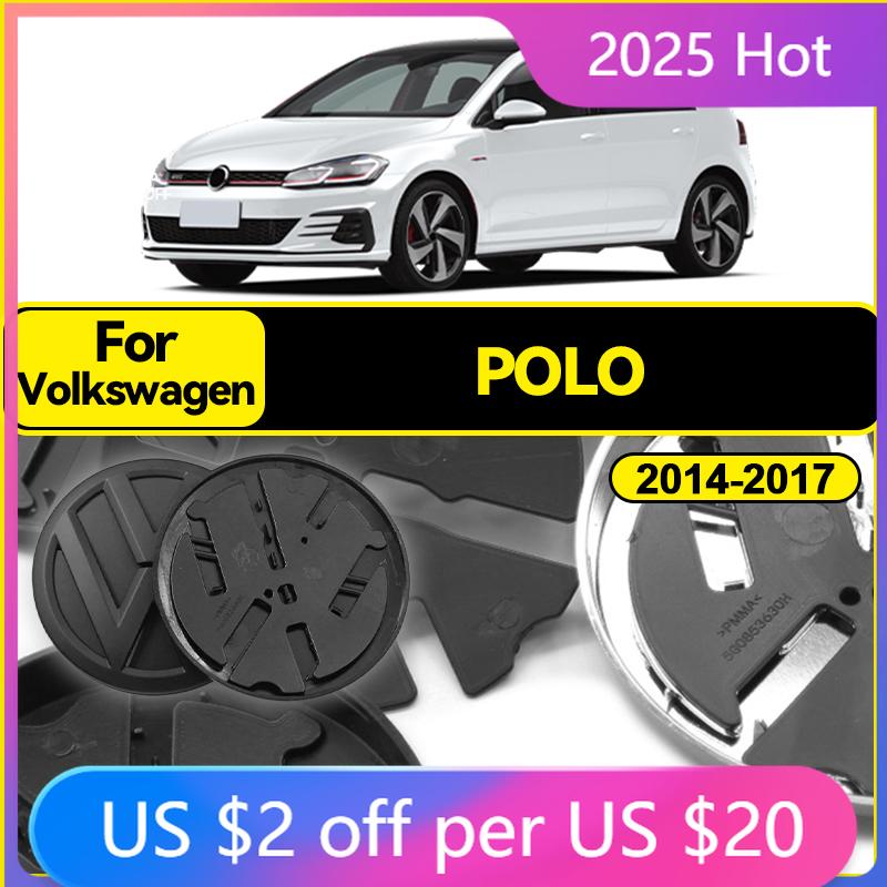 BGB1 GOLF 4 5 6 7 Hot 2026 For VW VOLKSWAGEN 2pcs Replacement Front and Rear part 120mm Front Emblem +110mm Rear Trunk for Polo 2014 YL2