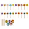 5Pcs Fake Flower Insert Weather-Resistant Resin Artificial Flower Stress-Relief Indoor Outdoor Home Garden Ornament