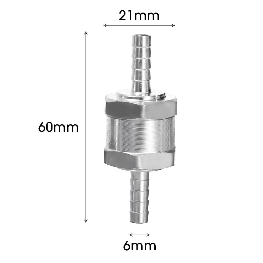 Car One Way Fuel Non Return Check Valve 6/8/10/12mm for Peugeot Renault Universal Petrol Diesel Aluminium Alloy Tool Accessories