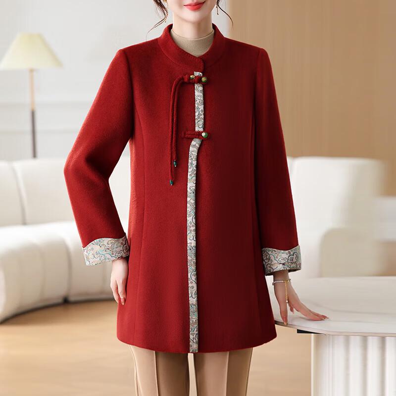 

Женское зимнее пальто средней длины из смесовой шерсти XUEXI XL