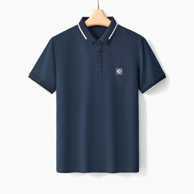 Embroidery Polo Shirt Short sleeve Men's 2024 New Summer Slim fit Lapel T-shirt Foreign Trade Export Men's Collar T-shirt