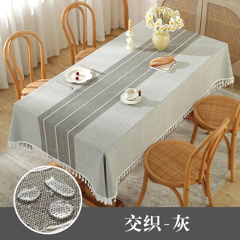 Popular Thickened Cotton and Linen Table Mats, Household Rectangular Tea Table Towels, Tablecloths, Waterproof and Oil-proof