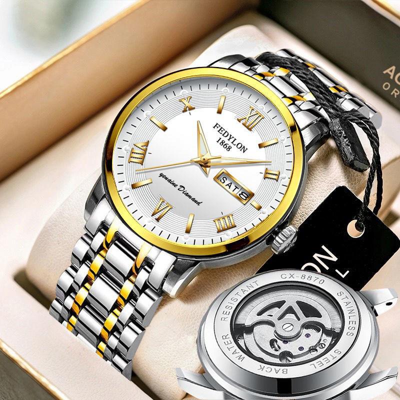 Nou complet automat non-mecanic ceas bărbătesc ceas Flywheel impermeabil luminos la modă Hollow Men's Watch