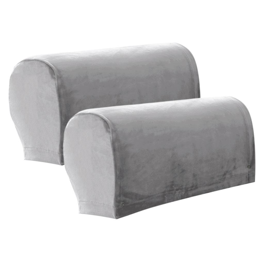 Housse de canapé élastique 2 pièces, protection extensible pour accoudoirs de canapé, cadeaux