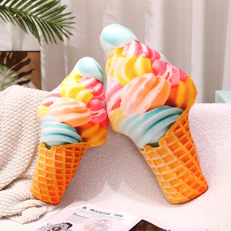 Simulated Cute Fruit Ice Cream Pillow Plush Toys for Girls Sofa Cushions At Home Ornaments Children's Gifts