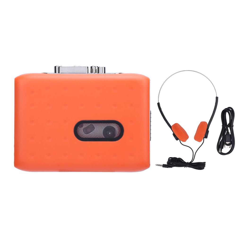 Cassette Player Tape Recorder Portable USB C Cassette To MP3 Digital Converter with Built In Microphone and Headphone