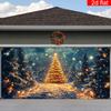 2D flaches Banner 1 großes Wandbild im Weihnachtsstil dekoratives Banner für Garagentor aus Polyester