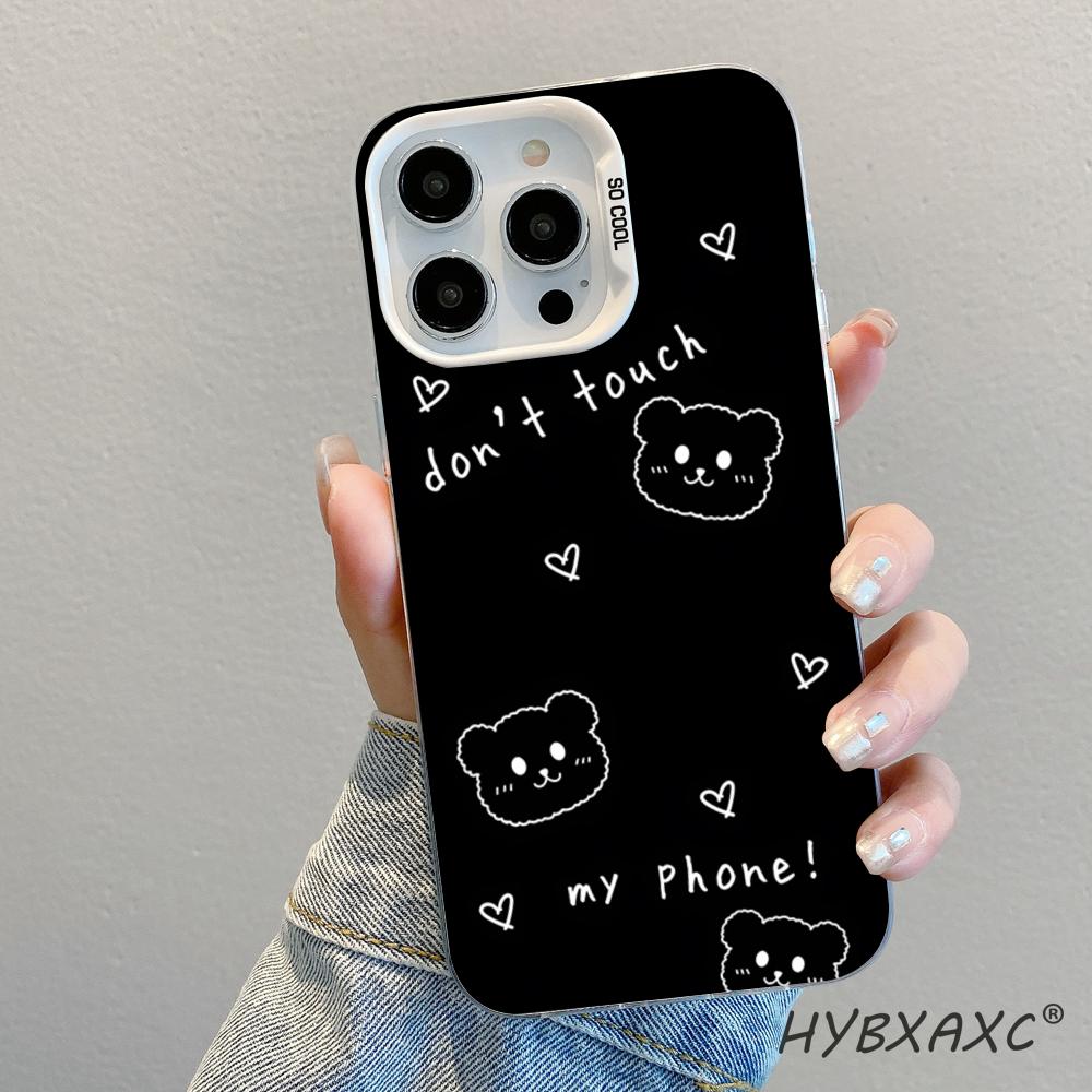 Cute and beautiful Phone Case Colored Silvery Metal IMD FOR IPhone 15 14 11 12 Pro 13 16 Pro MAX XR XS Matte Transparent Cover