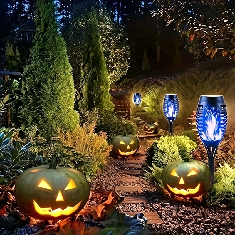 12LED Solar Flame Halloween Exclusive Torch Light Flickering Lamp Waterproof Garden Decoration Outdoor Lawn Path Yard Floor Lamp