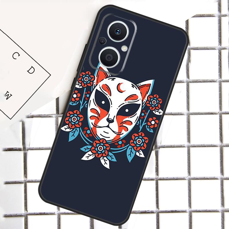 Samurai Oni Mask Phone Case For OPPO Reno 8T 7 8 Lite 14F 14 13 12 11 F 10 Pro OPPO Find X8 X6 X5 X9 Pro Cover
