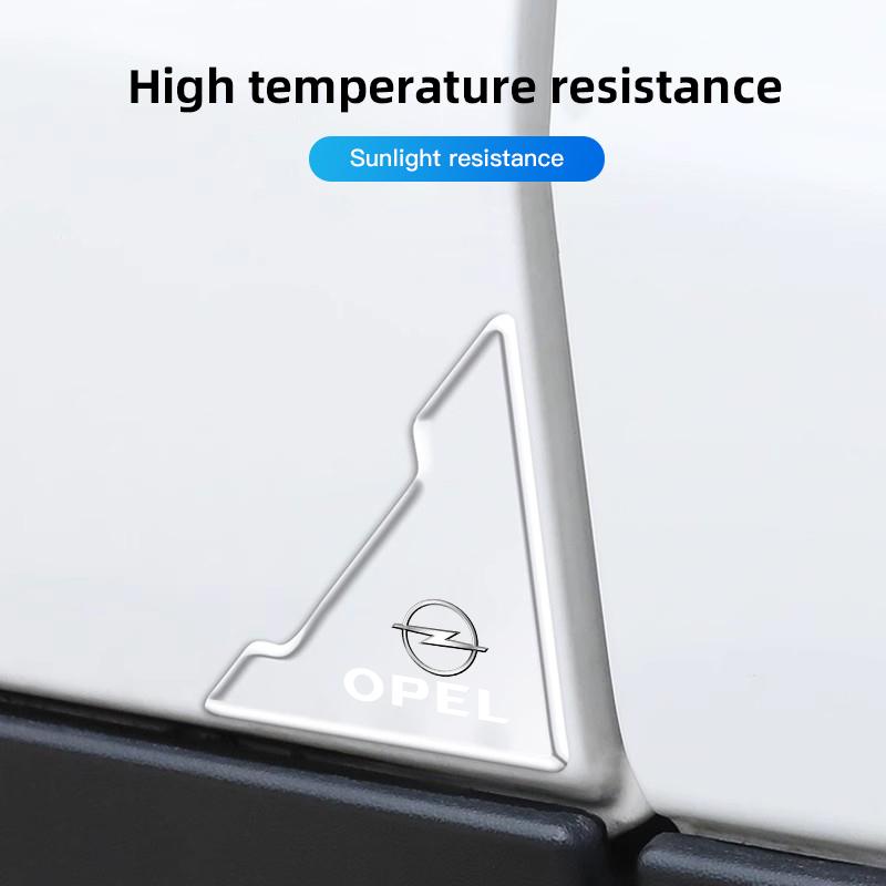 2Pcs Car Door Corner Protector Stickers Decoration For Opel Corsa D Astra Insignia Mokka Adam Combo OPC Vauxhall Vectra H G J
