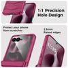 For Motorola Razr Ultra 2025 / Razr Ultra 2026 Case with Hinge Protection, Built-in Screen Protector Shockproof All-Inclusive Phone Cover-Rose Red