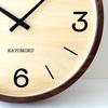 KATOMOKU muku clock 20 Walnut wall clock with continuous second hand km-137WARC 382mm (radio-controlled clock)