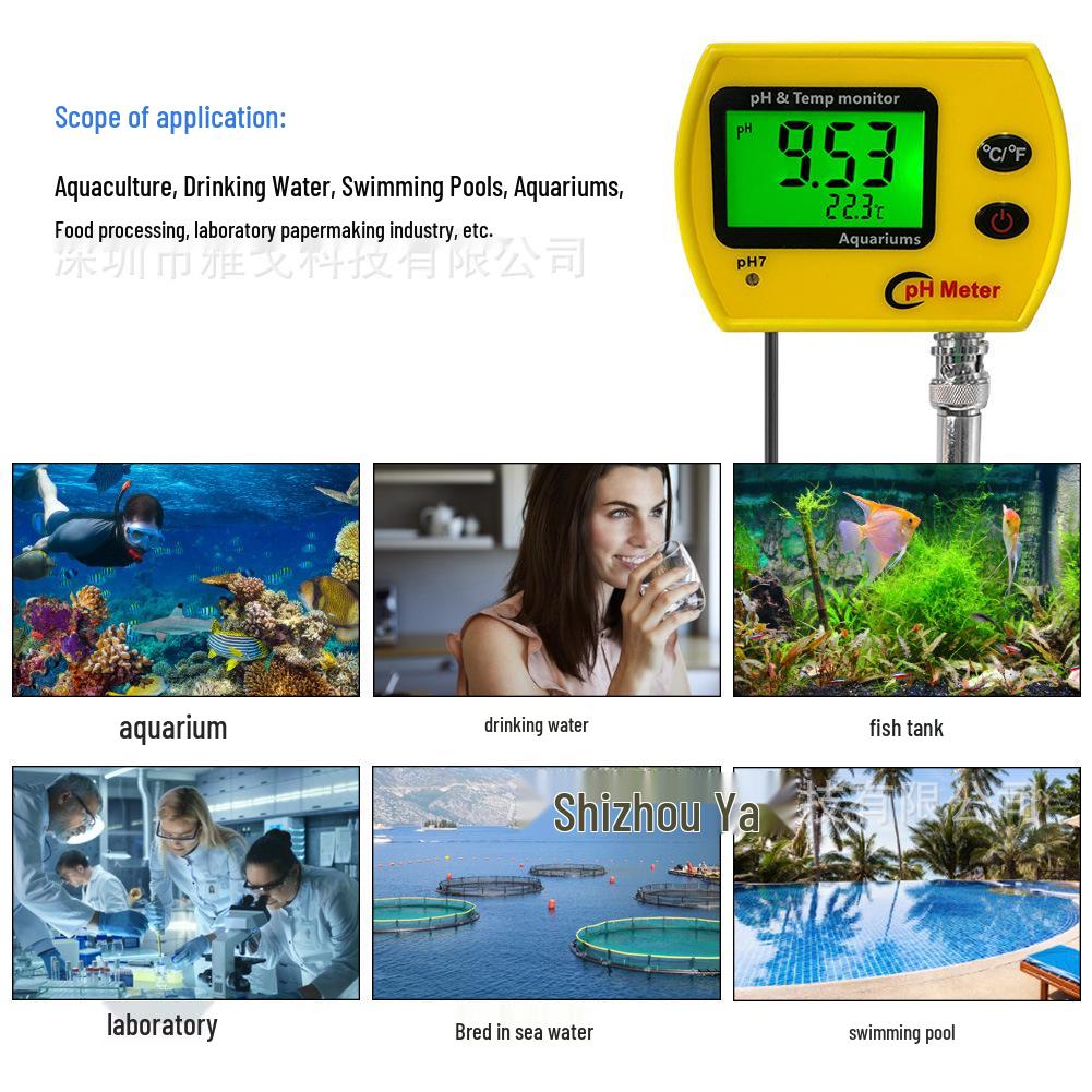 PH-991 Water Quality Tester: 2-in-1 pH and Temperature Analyzer for Aquariums, Pools, and Aquaculture