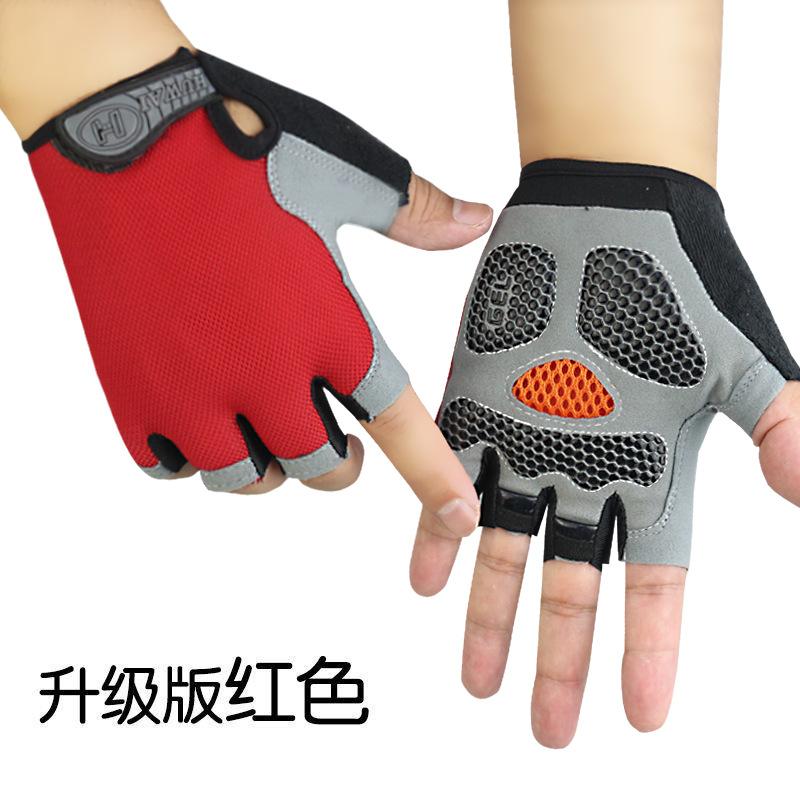 Half-finger Gloves Outdoor Cycling Sports Summer Sun Protection Yoga Driving Shock Absorption Non-slip Silicone Disc Mesh Breathable Design