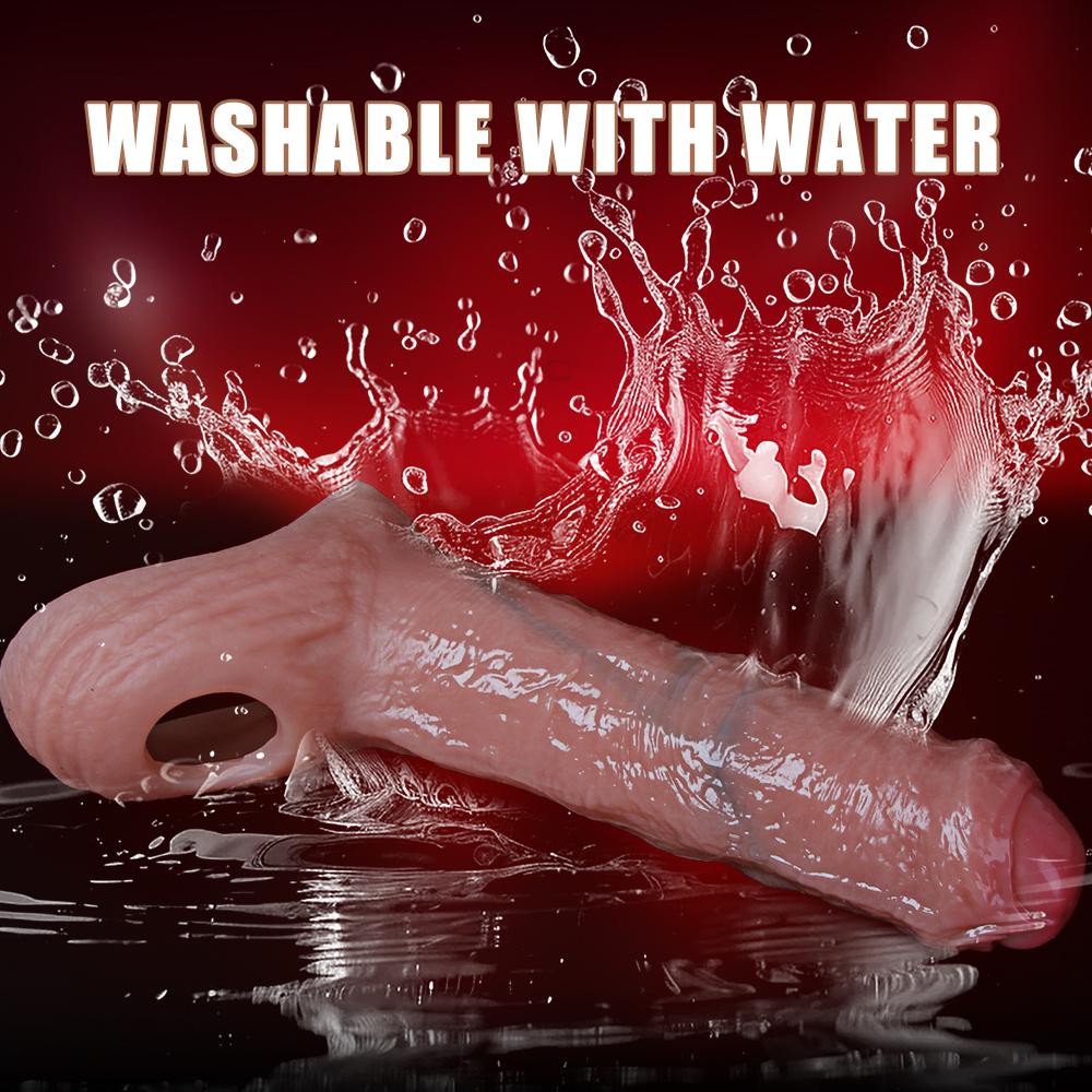 Penis Sleeve Enlargement Sleeve For Cock Sex Toys for Men Extender Silicone Dick Sleeve Artificial Penis Enlarge Thicken Condom
