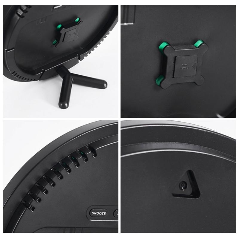 Modern Digital Wall Clock Remote Controlled 5-Level Adjustable Brightness 12inch Large Screen Wall Clock for Offices