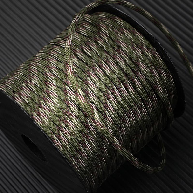 50 Meter Long Spool Mounted 4mm 9 Core Umbrella Rope Outdoor Camping Emergency Survival Rope Tent Awning Rope Windproof Rope