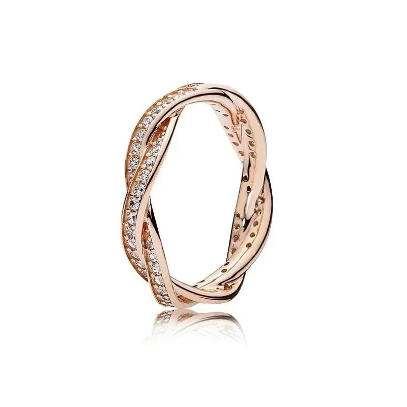 925 Silver Heart-shaped Circular Crown Ring, Sparkling Classic Zircon Couple Jewelry, Exquisite Gift